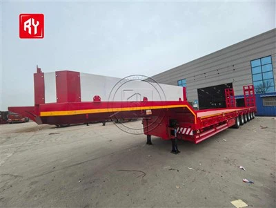 RY-5 Axle Low Bed Trailerrbon Steel Material